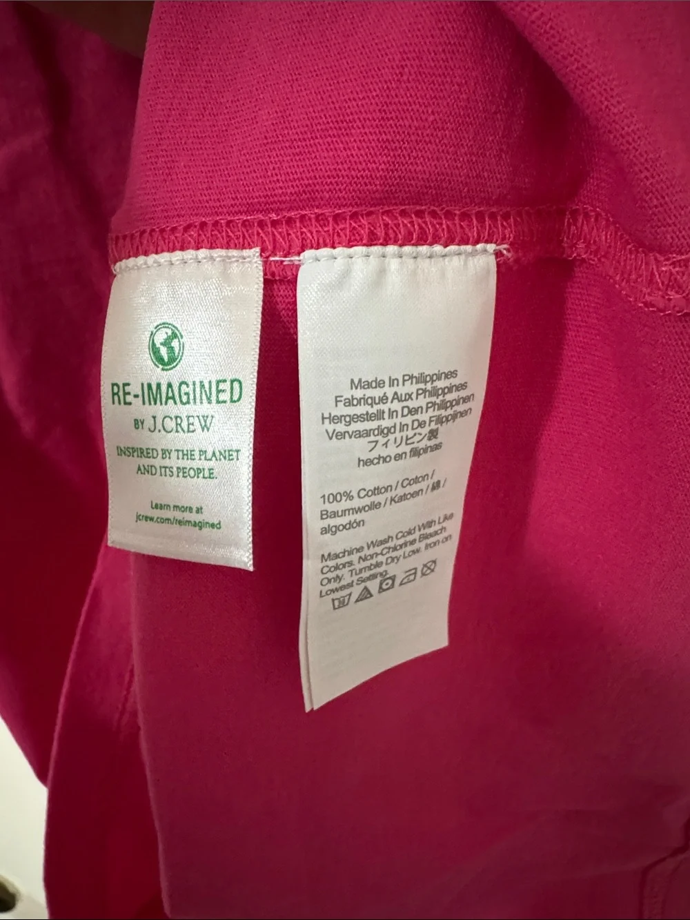 J. Crew Men's Medium Bright Pink Crewneck Tee NWT